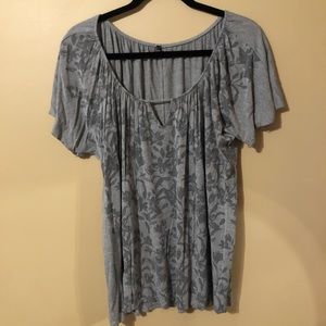Grey Loose Casual Top